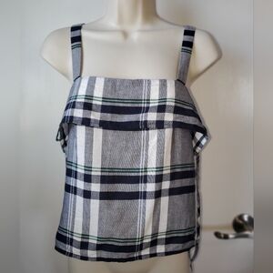 Club Monaco linen blend crop top